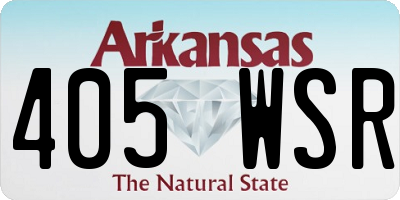 AR license plate 405WSR