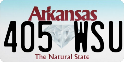 AR license plate 405WSU