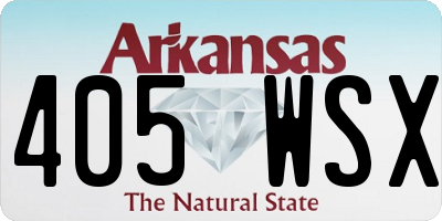 AR license plate 405WSX