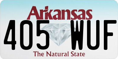 AR license plate 405WUF