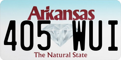 AR license plate 405WUI