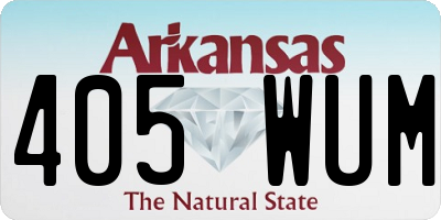 AR license plate 405WUM