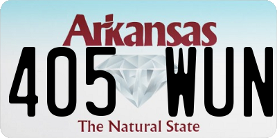 AR license plate 405WUN