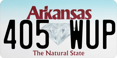 AR license plate 405WUP