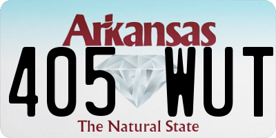 AR license plate 405WUT