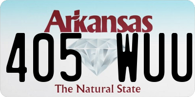 AR license plate 405WUU