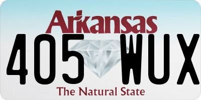AR license plate 405WUX