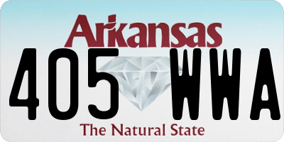 AR license plate 405WWA