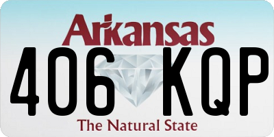 AR license plate 406KQP