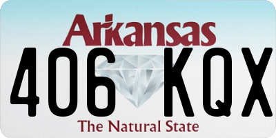 AR license plate 406KQX