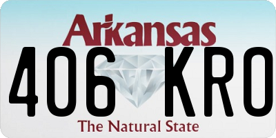 AR license plate 406KRO