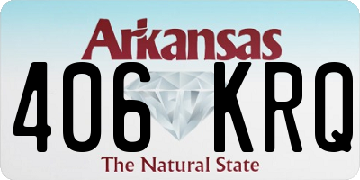 AR license plate 406KRQ