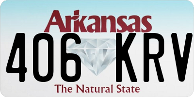 AR license plate 406KRV