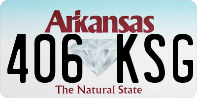 AR license plate 406KSG