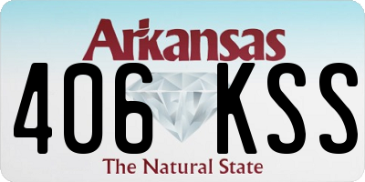 AR license plate 406KSS