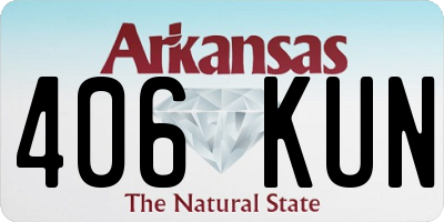 AR license plate 406KUN