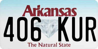 AR license plate 406KUR