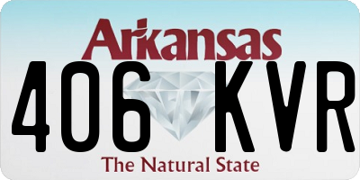AR license plate 406KVR