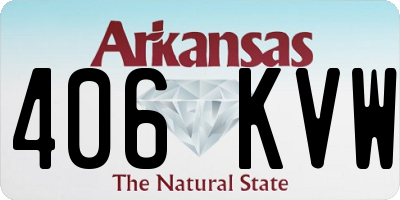 AR license plate 406KVW