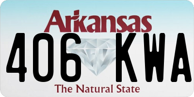 AR license plate 406KWA
