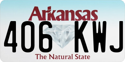 AR license plate 406KWJ