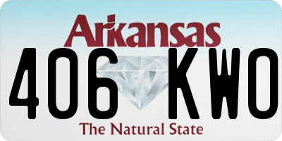 AR license plate 406KWO