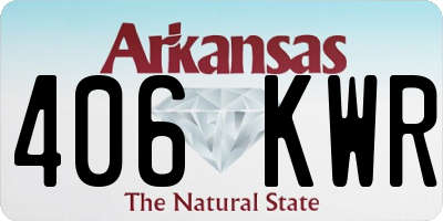 AR license plate 406KWR