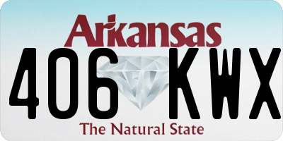 AR license plate 406KWX
