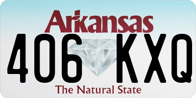 AR license plate 406KXQ