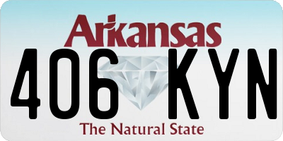 AR license plate 406KYN