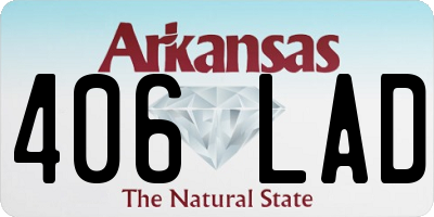 AR license plate 406LAD
