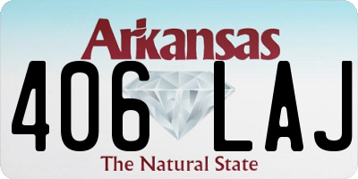 AR license plate 406LAJ
