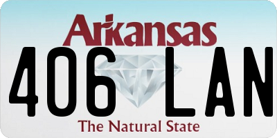 AR license plate 406LAN