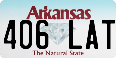 AR license plate 406LAT