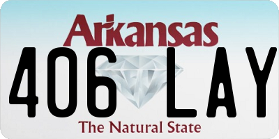 AR license plate 406LAY
