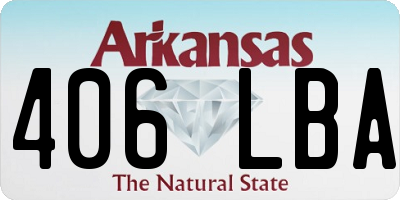 AR license plate 406LBA