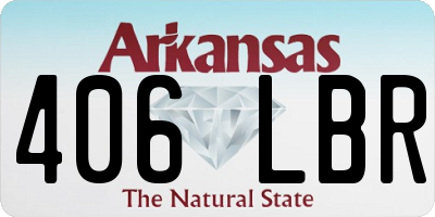AR license plate 406LBR
