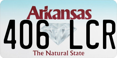 AR license plate 406LCR