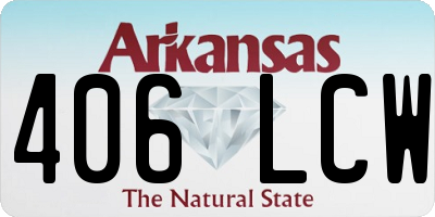 AR license plate 406LCW