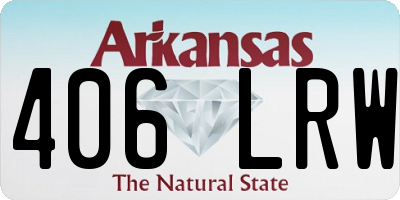 AR license plate 406LRW