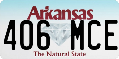 AR license plate 406MCE