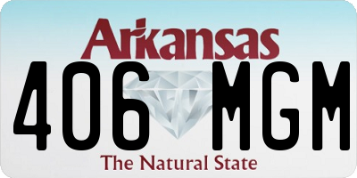 AR license plate 406MGM