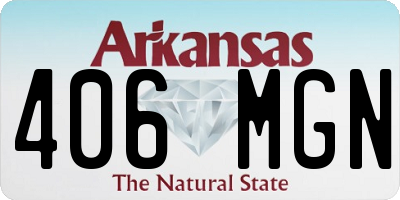AR license plate 406MGN