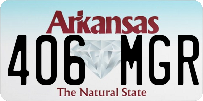 AR license plate 406MGR