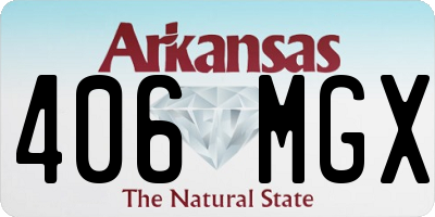 AR license plate 406MGX