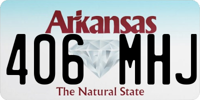 AR license plate 406MHJ