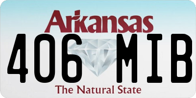 AR license plate 406MIB