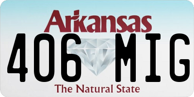 AR license plate 406MIG