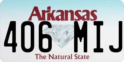 AR license plate 406MIJ
