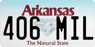 AR license plate 406MIL